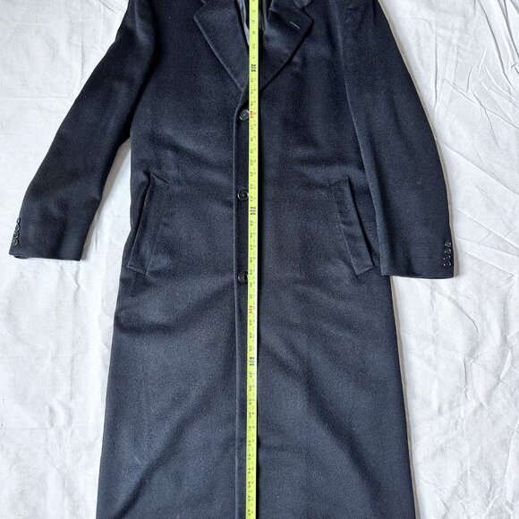 Loro Piana for Nieman Marcus Cashmere Full Length Black Overcoat (Men's 38-39R) - Picture 3 of 9